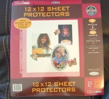 Rembrandt Ultra Pro 12x12 Sheet Protectors Pack of 10 Holds 20 sheets Made USA