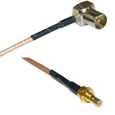 RG316 DVB Pal Male Angle to SMB MALE BULKHEAD RF Cable Rapid-SHIP LOT