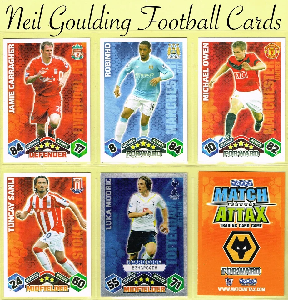 Topps MATCH ATTAX 2009-10 ☆ PREMIER LEAGUE ☆ Football Cards #181 to #360 - Image 1 of 1