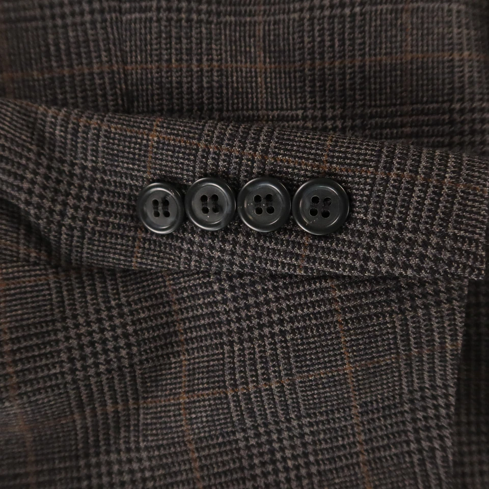 Jos A Bank Jacket L LT Gray Prince of Wales Check 100% Wool Cashmere Blazer 44L - Image 4 of 4