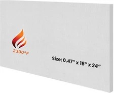 Ceramic Thermal Insulation Board 0.47 Inch X 18 Inch X 24 Inch 2300F