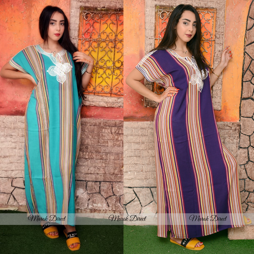 Kaftan Dress Moroccan Maxi Dress Cotton 