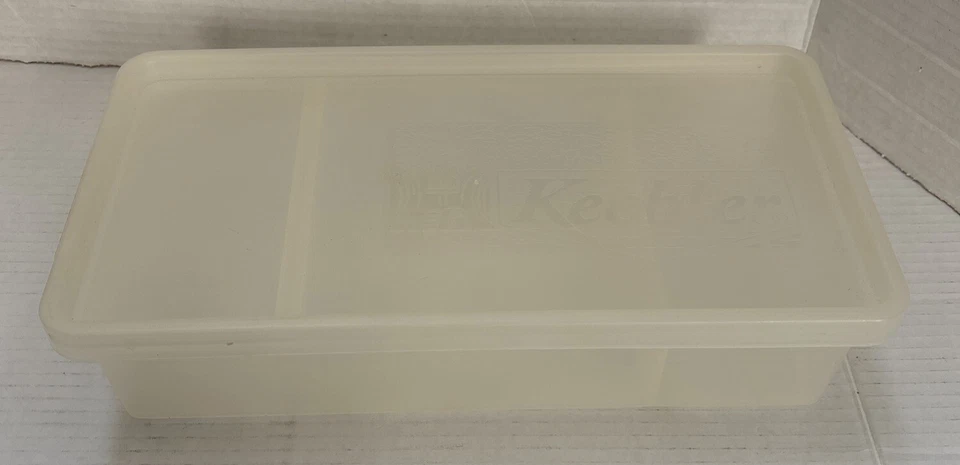 Contenedor de almacenamiento dividido rectangular Keebler Cracker Keeper de colección Graham Club Foto 2 de 4