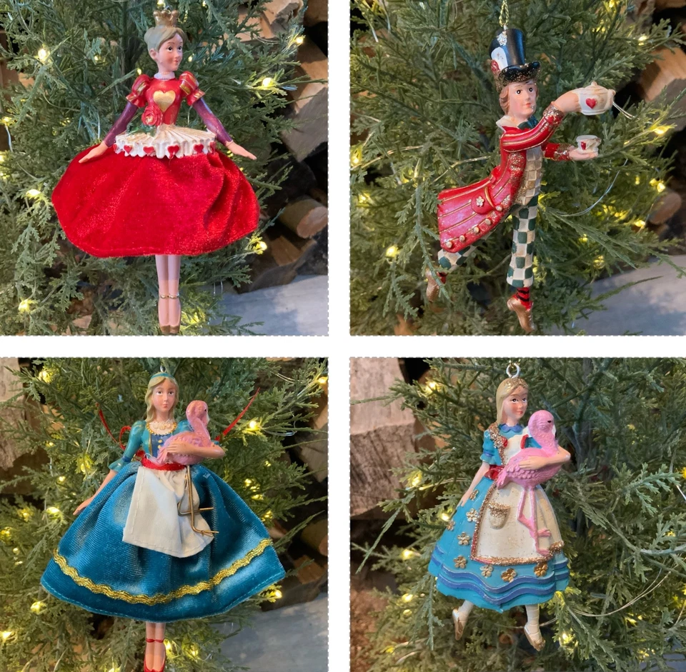Alice im Wunderland Hängedeko Weihnachten Resin Gisela Graham Mad Hatter