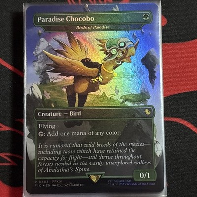 MTG x Final Fantasy PARADISE CHOCOBO - Birds of Paradise /w foil land cards 