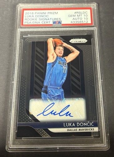 2018 Panini Prizm Luka Doncic Rookie Auto #RSLDC PSA 10 AUTO 10