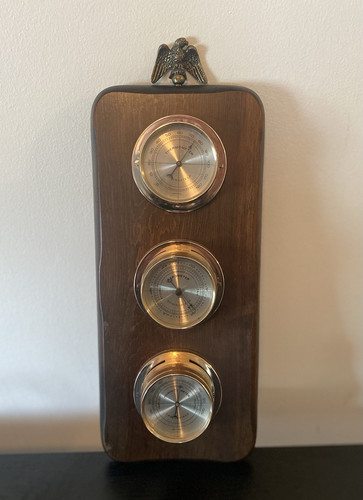 Vintage Springfield Weather Station Thermometer Barometer Hygrometer Eagle