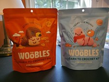 Lot of 2 The Woobles Learn to Crochet Kits Echo the Hawk Terry the Worm - New