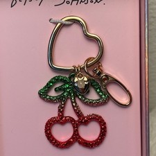 Betsey Johnson Cherry bag charm or key chain jewelry charm