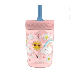 Zak! Everyday Smiles Sunshine Antimicrobial Leak-Proof Kids Straw Cup - 12 oz