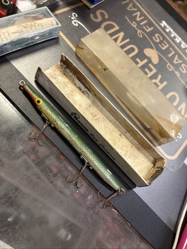 Vintage Boone Bait Company Needle Fish? Wooden? Bait Lure W Box Fast Shipping - Picture 4 of 6