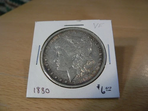 1880 P Morgan 90% Silver Dollar EF Fine Philadelphia Mint Some Toning