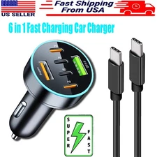 PD 30W Fast Phone Car Charger Adapter & Cable For Samsung S25 S24 Ultra S23 + FE