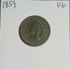 1859 Indian Head  Cent  Copper Nickel  VG Details