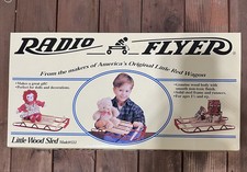 RADIO FLYER Little Wood Sled Model 551, New In Box, 16x18x2