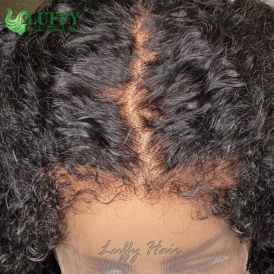 Perucas de renda completa Jerry encaracoladas 13x6 frente de renda perucas de cabelo humano com cabelo encaracolado de bebê - Imagem 4 de 4