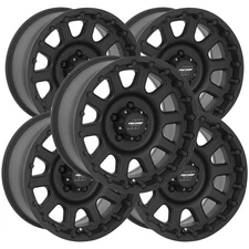 (Set of 5) Pro Comp PA32 Bandido 17x9 5x5" -6mm Flat Black Wheels Rims 17" Inch