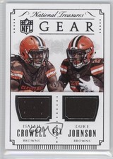 2015 National Treasures NFL Gear Combos 45/49 Isaiah Crowell Duke Johnson 0f8