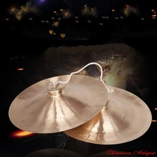 13" Pair Lion Dance Bell Metal Bell Bronze Lion Cymbals Celebration Show #2372