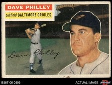 1956 Topps #222 Dave Philley Orioles 2 - GOOD
