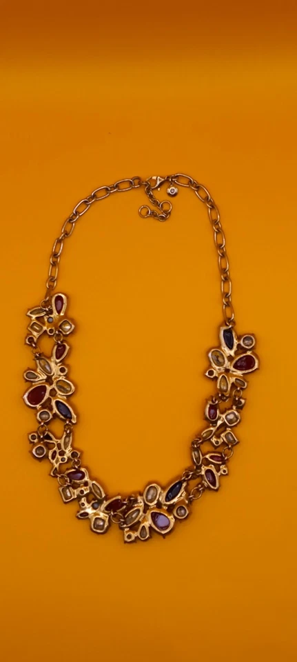 J. Crew кристалл венок кластер заявление ожерелье винтажный - Изображение 4 из 4