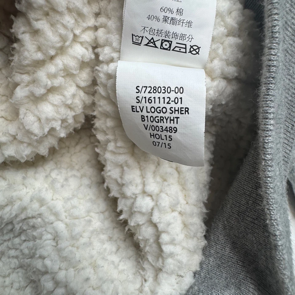 Gap Kids Girl's Sherpa Lined Full Zip Hoodie Jacket Grey XL - Image 4 of 4