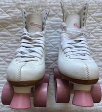 Chicago Ladies Classic Quad Roller Rink Skates - White, US 7