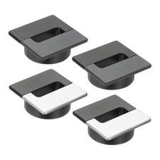 2.4 Inch Desk Grommet, 4Pcs Cable Grommet Hole Cover, Black/Gray, Black/Silver