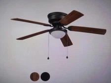 Harbor Breeze 52 Inch Ceiling Fan with LED Light #1133113 Bronze Finish. NEW