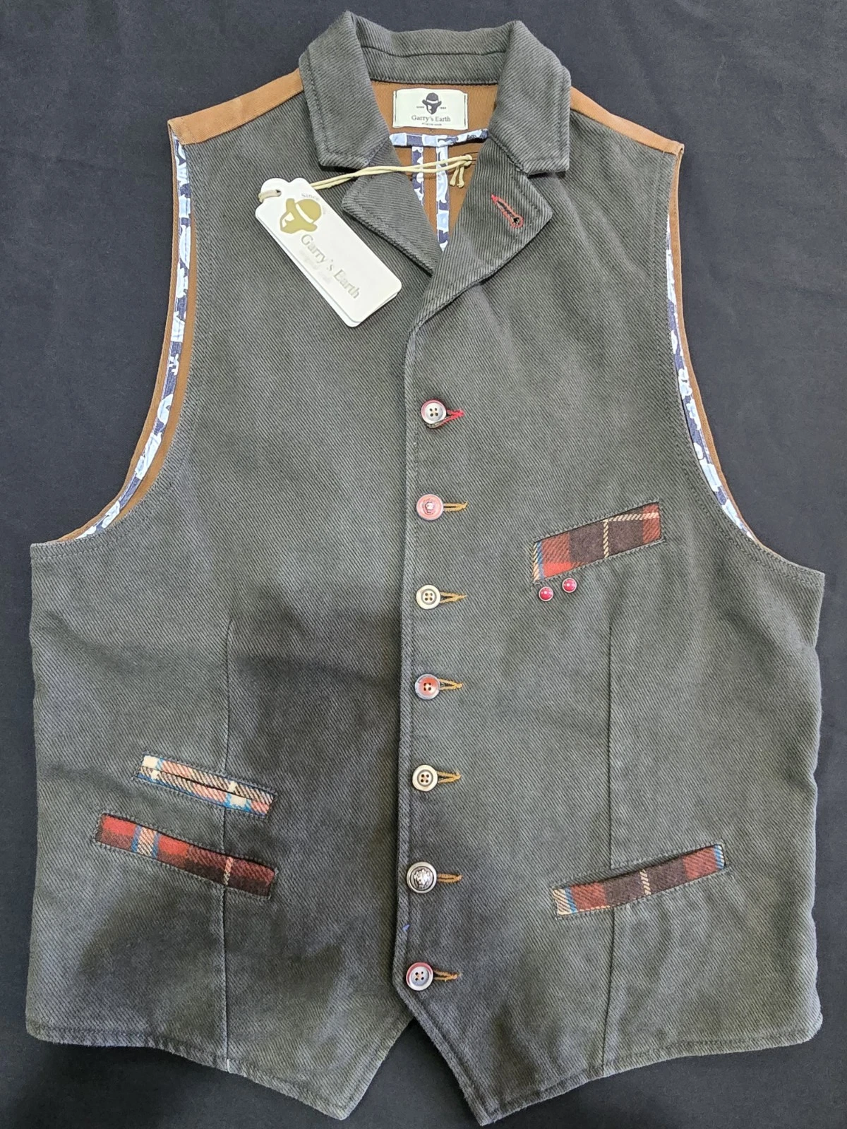 Garry's Earth Vest Handcrafted Made In Italy Size M Cod.36 image 1