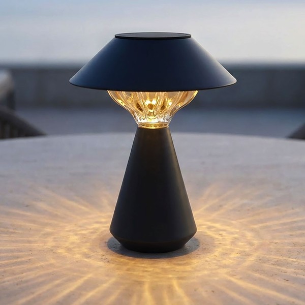 Solarleuchte AußEnlampe Tischleuchte Akku Gartenleuchte Anthrazit Led H 23 Cm-image