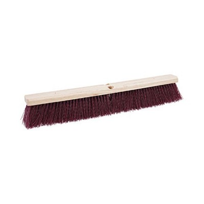Boardwalk Floor Brush Head, 3.25'' Maroon Stiff Polypropylene Bristles, 24'' Brush