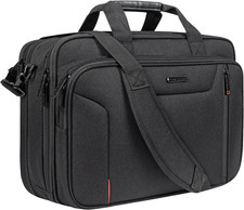 Stylish 17.3 Inch Laptop Briefcase, Expandable Messenger Bag for Men - Water Rep