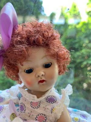 red curly poodle cut wig for you vintage Ginny doll (this doll not included
