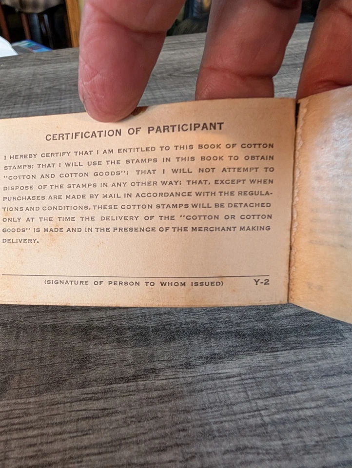 Vintage USDA 25c Cotton Order $1 Stamp Booklet empty - Image 3 of 4