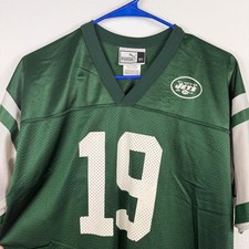 Vintage New York Jets Jersey Youth XL Green Football Keyshawn Johnson 19 Y2K