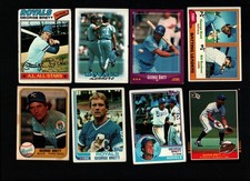 George Brett Damaged baseball cards - All have noticeable creases or discoloring