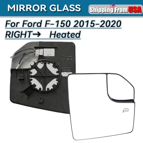 For Ford F150 F-150 2015-2020 Pickup Right Passenger Side Mirror Glass Heated