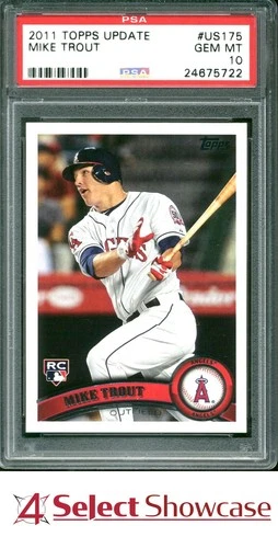 2011 TOPPS UPDATE #US175 MIKE TROUT RC ANGELS PSA 10