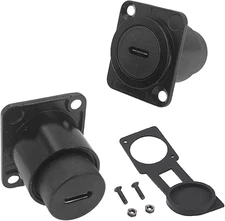 2PCS USB 3.1 Type C Panel Mount Coupler, D-Type Module USB C Pass Through Con...