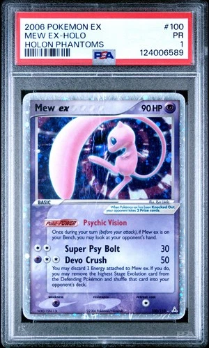 PSA 1 Pokemon Mew ex 100/110 EX Holon Phantoms Ultra Rare Holo