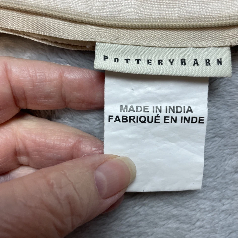 Pottery Barn Pillow Cover Suzani Crewel Brocade Golden Brown 18"x18" Regency - Image 3 of 4