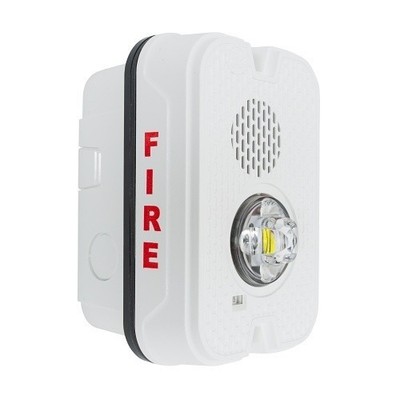 System Sensor P2GWKLED L-Series Outdoor Compact Wall-Mounted Horn Strobe, ''FIRE''