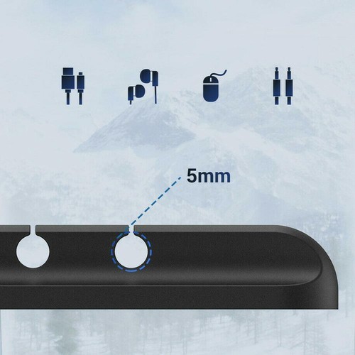 Hot Desktop Cable Clip Organizer Silicone Charger Black Wire Holder Sale G0D46 - Photo 7/10