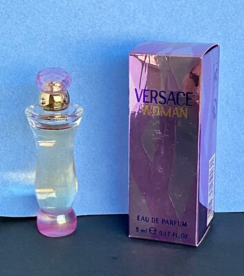 Rare! NIB Versace WOMAN .17 fl oz ~ 5 ml Eau de Parfum Mini Splash