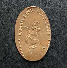 Bavarian Inn Motor Lodge Golf Mascot - Press Coin Elongated Penny Souvenir