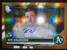2023 Topps Big League Ken Waldichuk Electric Orange Foil Rookie Card Auto #214