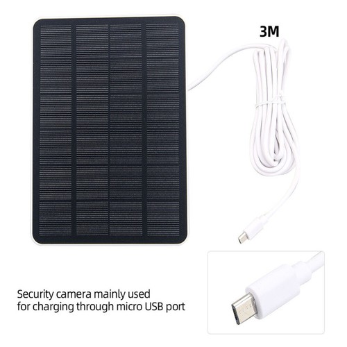 Solar Panel for Ring Spotlight Camera Stick Up Cam Battery USB Type-C Charger - Picture 4 of 15