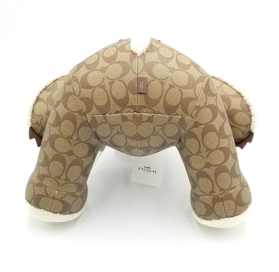 coachベアー Coach Signature C Coated Canvas NWT Shearling Stuffed Bear