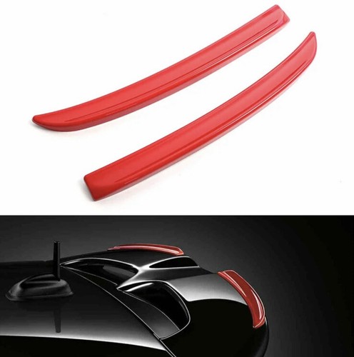 Mini Cooper S JCW F55 F56 rojo brillante alerón extensión labios alerón trasero 2 un. - Imagen 1 de 4